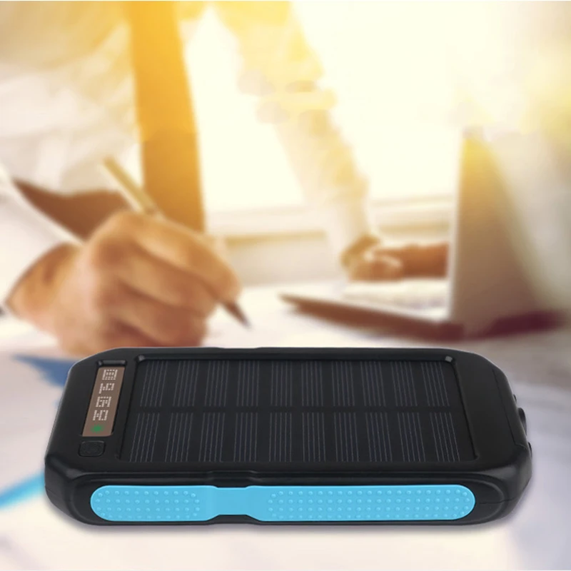 Светодиодный аккумулятор без аккумулятора с двумя портами usb, солнечная панель, внешний аккумулятор, чехол, 10000 мА/ч, водонепроницаемый аккумулятор, зарядное устройство, комплекты DIY, корпус коробки для телефонов