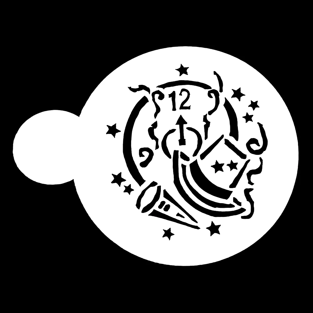 3 шт./компл. Пластик торт Трафареты Рождественский спрей Трафареты год торта украшает хлебобулочные инструменты DIY Плесень Fondant(сахарная) шаблон