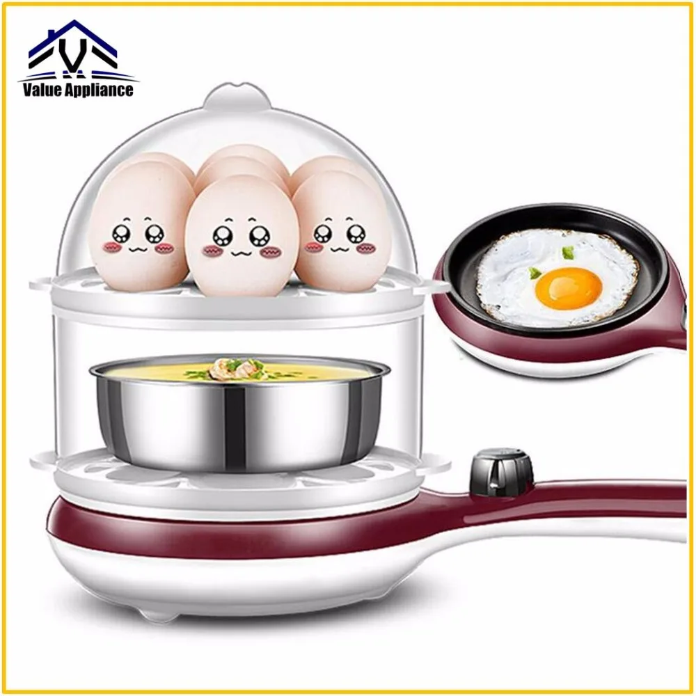 Generic 3 in 1 Multi-function Electric Egg Cooker up to 14 Eggs Boiler Steamer Fry Double layer Cooking Tools Kitchen Utensils |