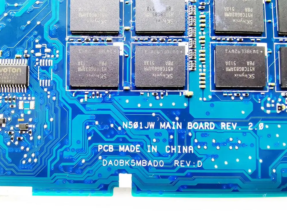 Оригинальная материнская плата для ноутбука ASUS N501JW I7-4720HQ 8 Гб GT960M 2 REV 0