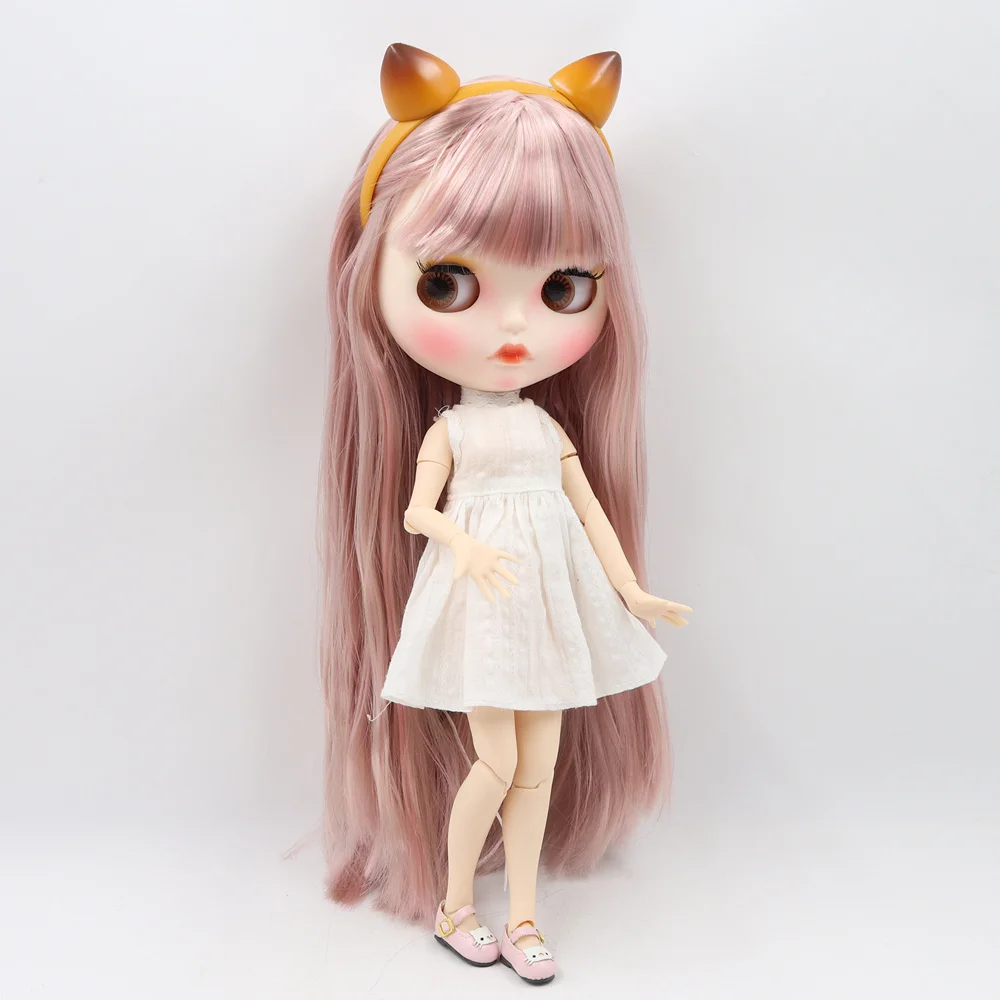 Ледяной DBS Blyth кукольные 1/6 bjd из белой кожи шарнирное тело розовый смешанный цвет