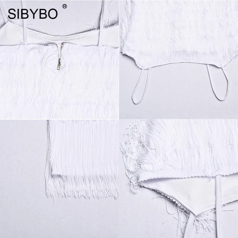 Женское платье для вечеринок Sibybo, на бретельках без рукавов мини юбка с открытой спиной, пляжная повседневная на лето