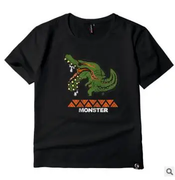 15 Monster футболка с изображением охотника для мужчин унисекс футболка мультфильм футболка повседневное Топ аниме Camiseta Streatwear короткий рукав ткань топы - Цвет: 15