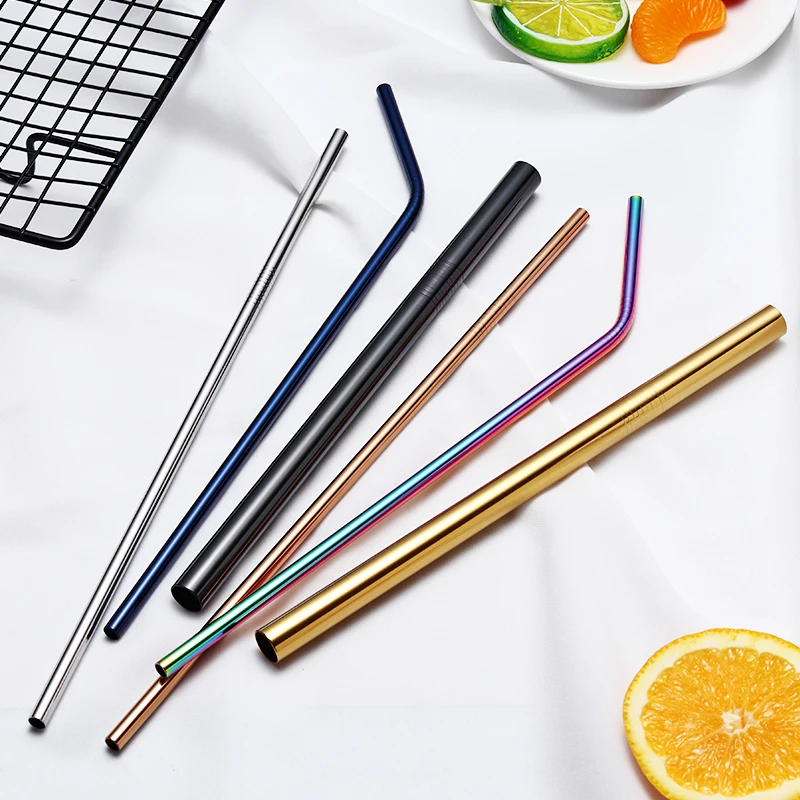 Набор трубочек для питья CATHYLIN 304 из нержавеющей стали многоразовые красочные