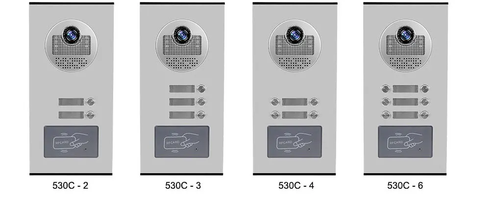 700TVL домофон с видео связью системы RFID Доступа наружная камера видеодомофон IR ночного видения для 2 3 4 6 квартиры
