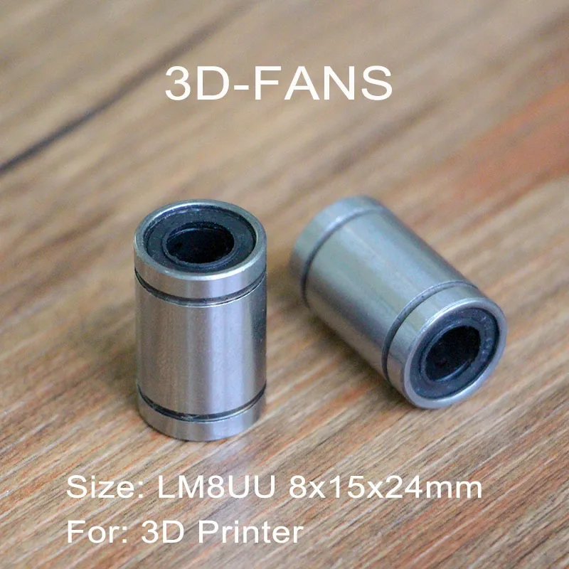 10 шт./лот LM8UU 8 мм линейная втулка Шарикового подшипника x 15 24 для 3D принтера|Детали