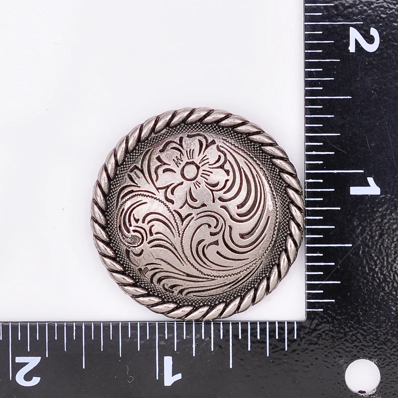 1-1/" 10X BLING Silver HEAVEY WESTERN Rose FLOWER гравировка кожевенное ремесло седла уздечка ремень CONCHOS Винт Назад