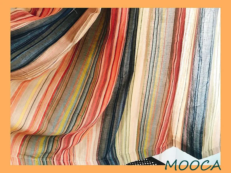 Красочные штора в полоску из хлопка для гостиной | Дом и сад