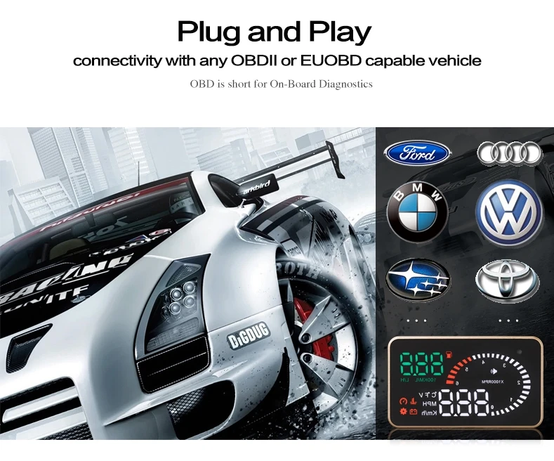 OBD2 Цифровой автомобиль Скорость ometer X6 HUD автомобиль Скорость проектор бортовой компьютер лобовое стекло Аксессуары для проекторов Hud Дисплей