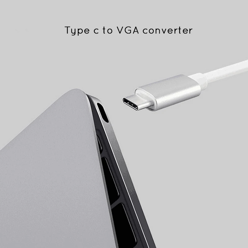 Переходник USBC на VGA USB 3 1 Type C кабель-конвертер Папа-мама 1080P FHD для Macbook 12 дюймов