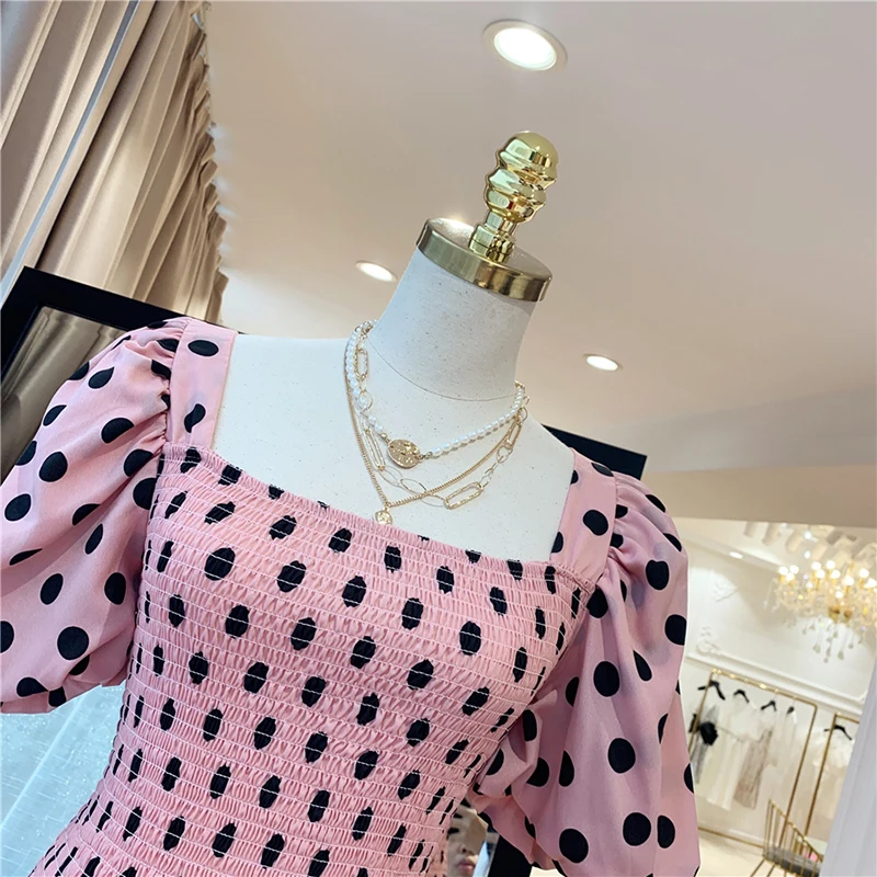 HIGH STREET новая мода 2020 дизайнерское подиумное платье женское квадратный воротник в