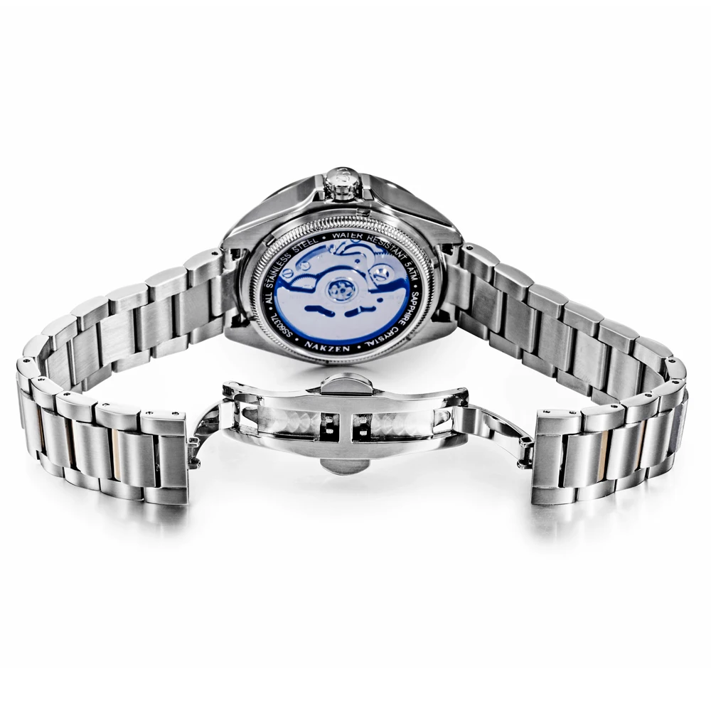 Mechanical Automatic Women Watches Classic Hollow Skeleton G Sports Shock Watch 5Bar Waterproof Steel Ladies Gold Wrist | Наручные часы