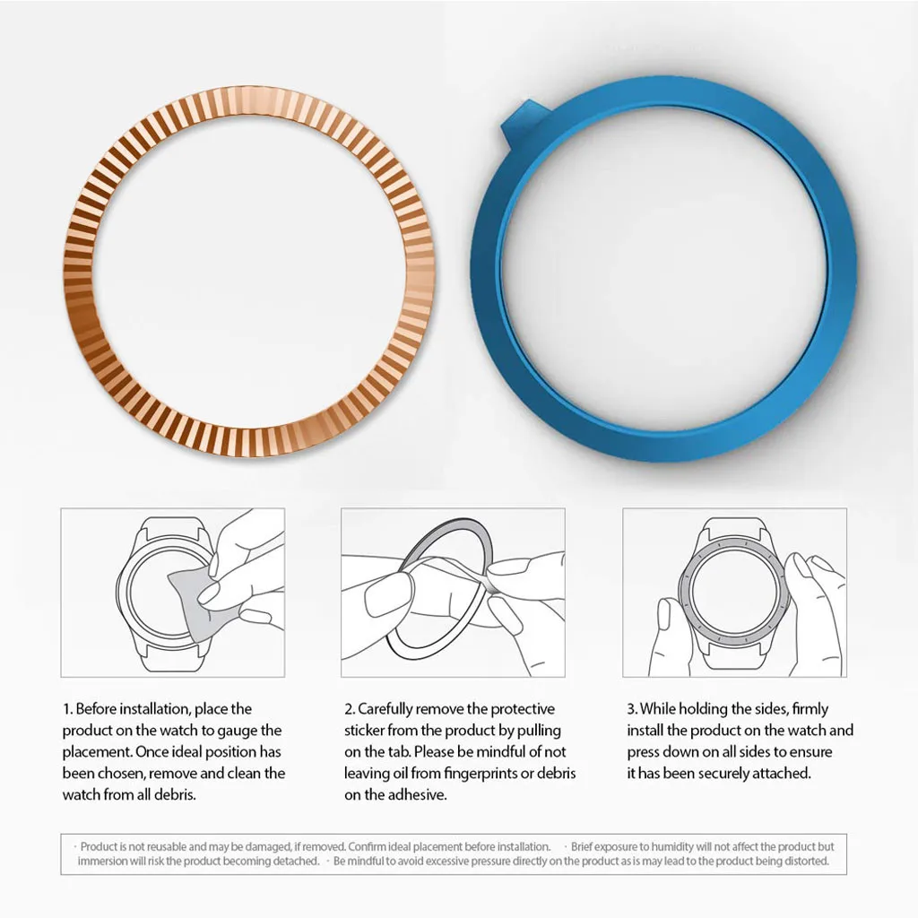 

HIPERDEAL New Batch Flower Bezel Simple Fashion Bezel Ring Adhesive Cover Anti Scratch Stainless Steel Bezel Ring 46MM Jy3