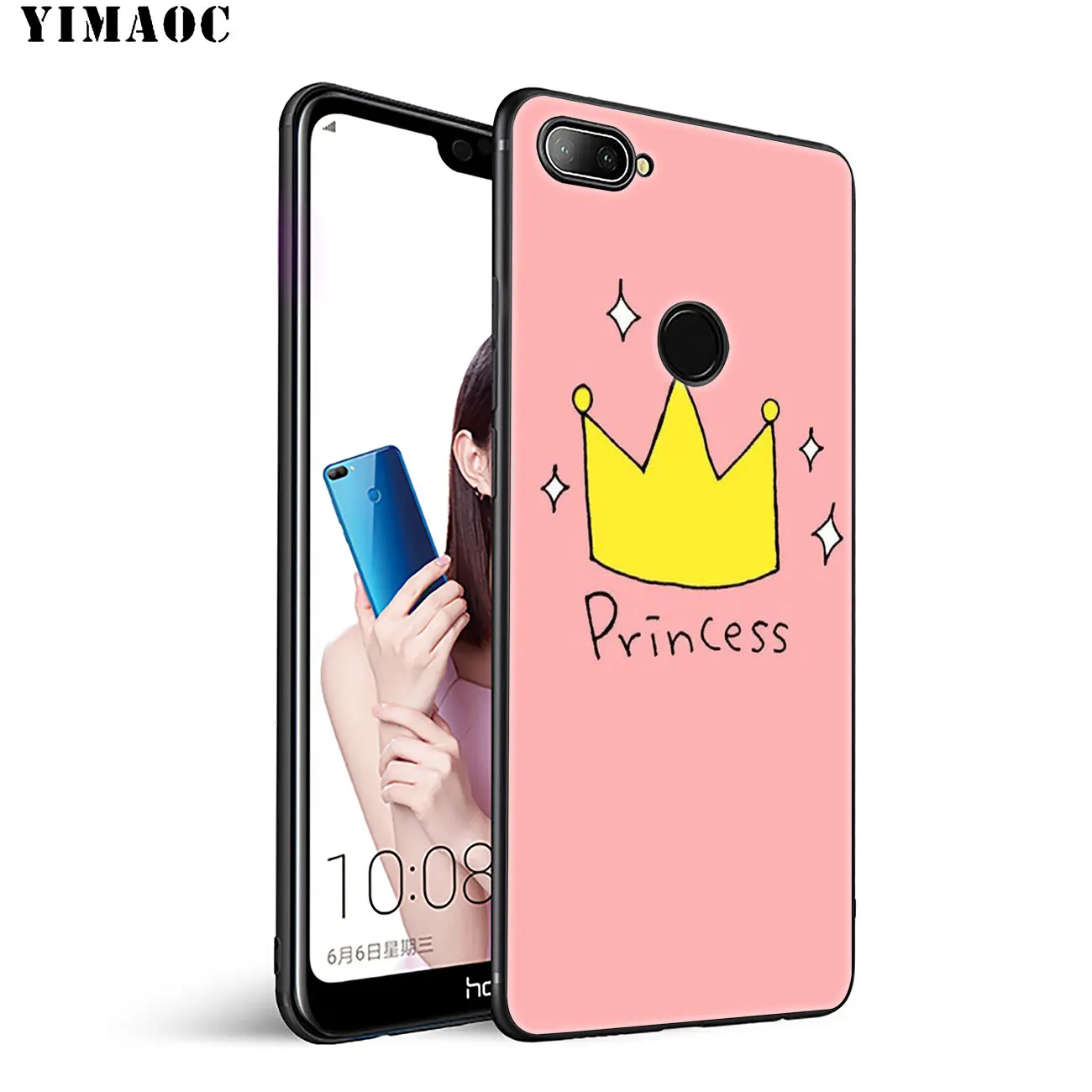 Мягкий силиконовый чехол YIMAOC PRINCESS Queen boss crown king для Huawei Honor 20 Pro 8C 8X 8 9 9X 10 Lite 7X 7A