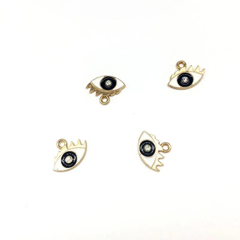 

10pcs/lot 10*12MM Evil Eye Enamel Charms Floating Metal Pendant Demon Eyes For Bracelets Jewelry Finding Handmade YZ230