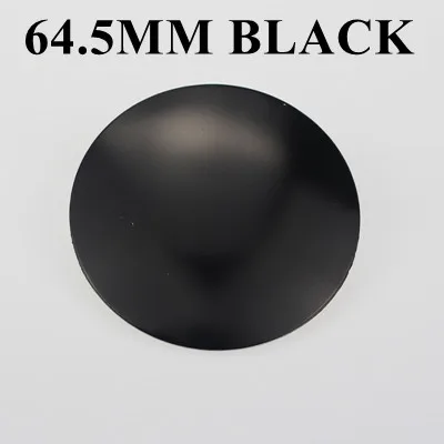 64.5 BLACK Без рисунка Наклейка 45/50/56,5/64,5 мм без логотипа колеса центр Hubcaps серебро/черный/красный/углеродное волокно плоское покрытие - Цвет: 64.5 BLACK