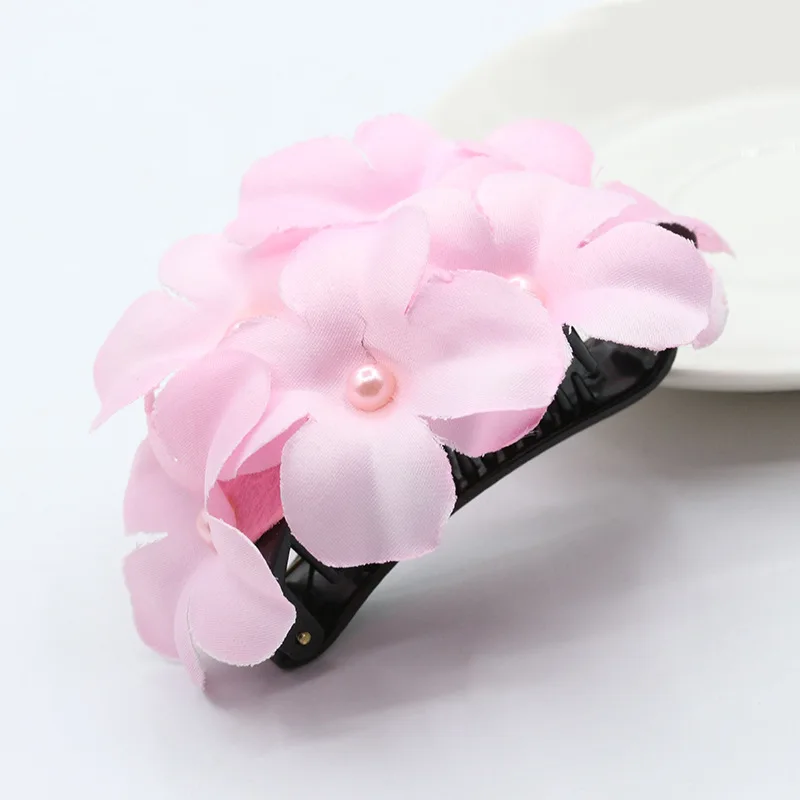 

Solid Color Flowers Long Teeth Plastic Hair Claws Comb Clips Fashion Headwear for Women Hair Accessories