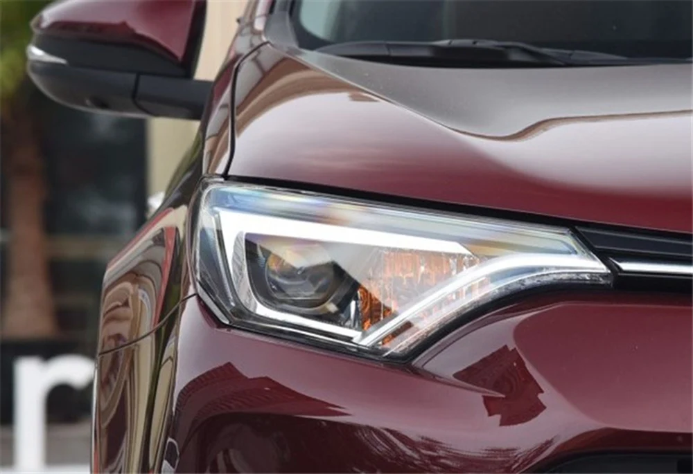 Для Toyota RAV4 прозрачная фара автомобиля прозрачная линза Передняя автомобильный брелок крышка