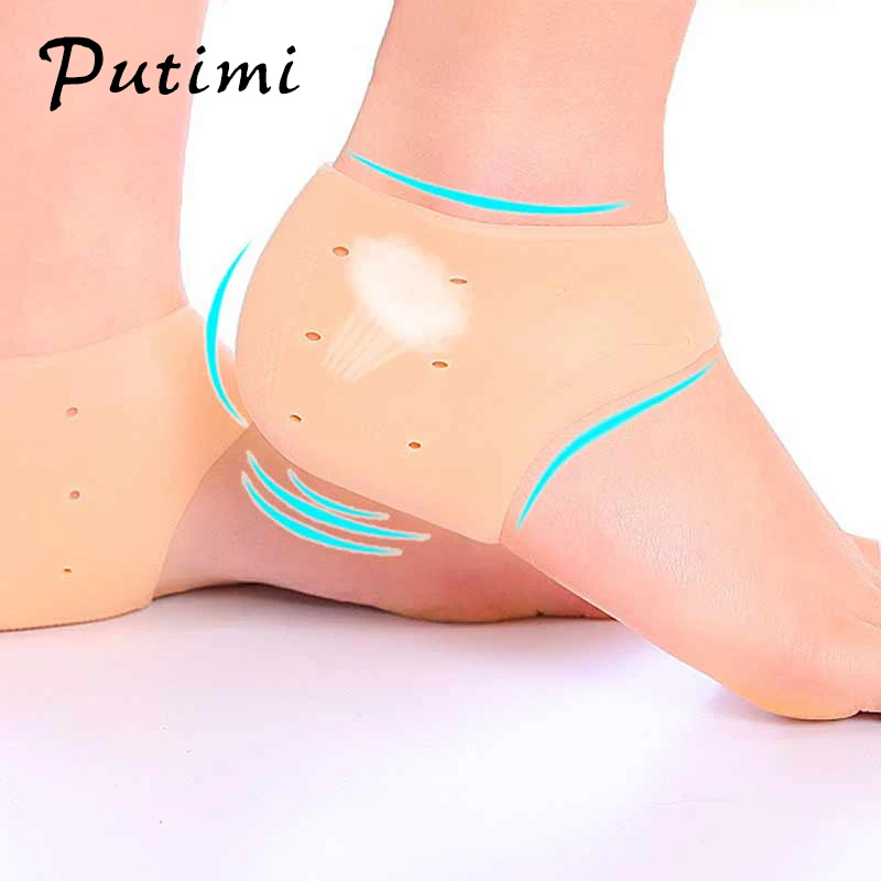 Силиконовые гелевые носки Putimi для пятки увлажняющее средство защиты силиконовые