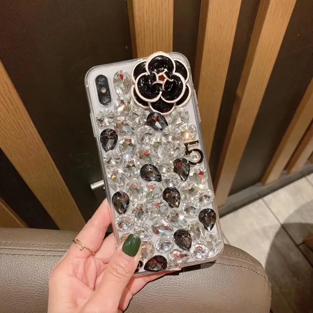 Чехол XINGDUO с блестящими цветами и стразами для Huawei Nova 3 3I 4 прозрачный чехол из ТПУ