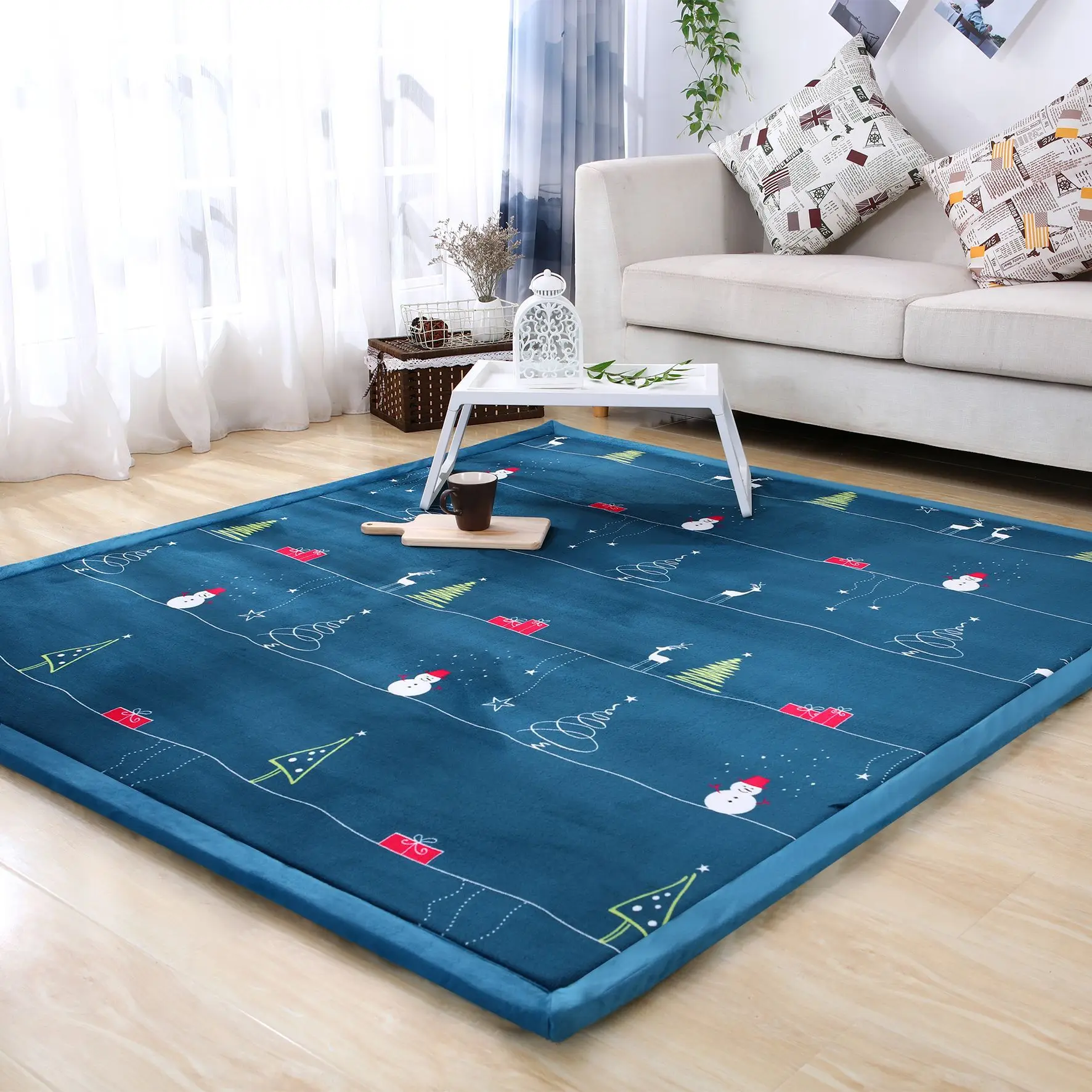 Коралловые флисовые ковры 1/2/3 см утепленные для гостиной большие размеры детской спальни игровой