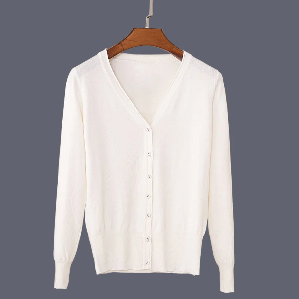 Women Knitted Cardigan Autumn Winter Shrug Ladies Jumper Long Sleeve V-Neck Sweater Solid Color Loose Plus Size 3XL-6XLCoat Tops |