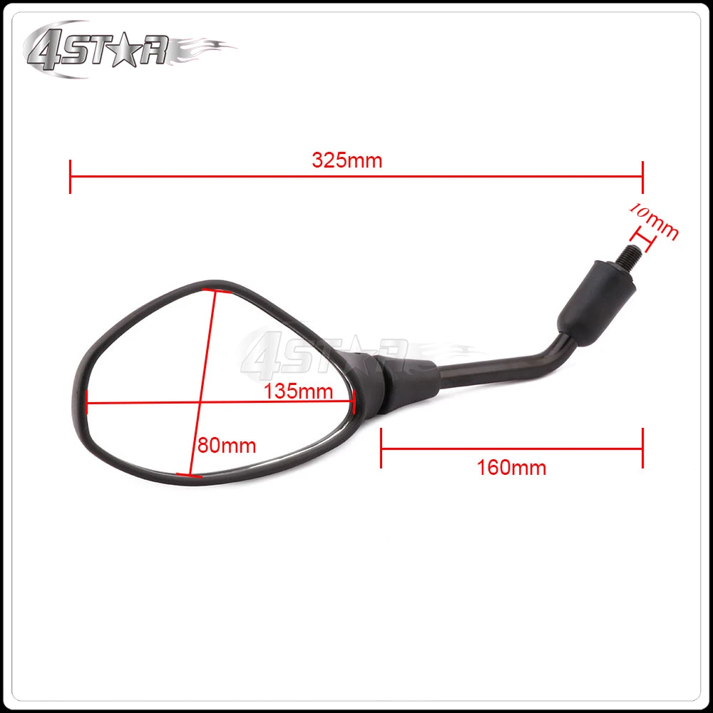 

Motorcycle Scooter Plastic Black Rearview Side Mirrors Rear View Mirror For BMW 650 Street Bike