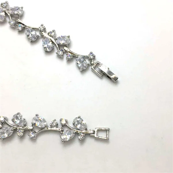 Хит продаж изысканный браслет из стерлингового серебра с листьями дерева и