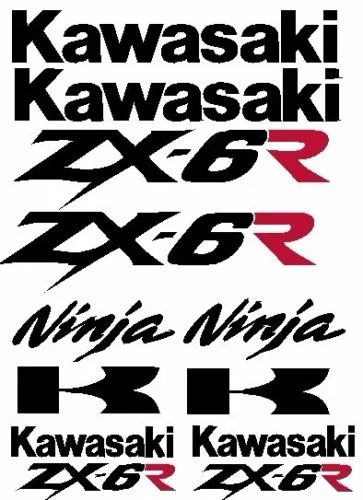 Наклейки KAWASAKI ZX6R Ninja наклейки для мотоцикла автомобиля ноутбука Набор наклеек