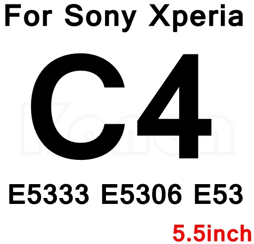 For sony C4 Закаленное Стекло для sony Xperia E3 E4 E4G E5 M2 M4 M5 C3 C4 C5 T2 T3 Экран защитная плёнка для НУА Вэй для dvb T C E на возраст 3, 4, 4G, 5 м 2 - Цвет: For sony C4