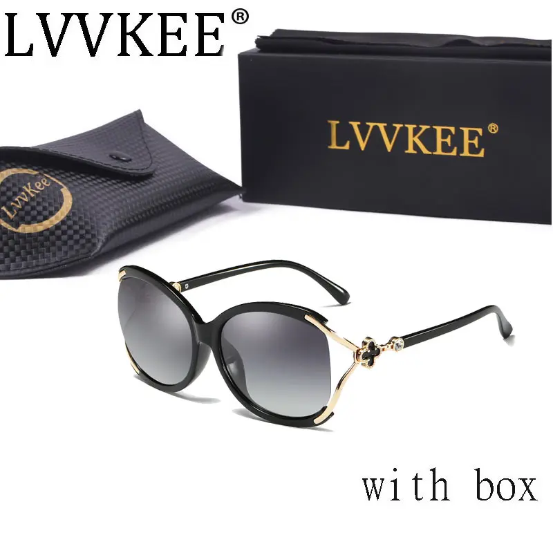 Женские поляризованные солнцезащитные очки большие винтажные в оправе с