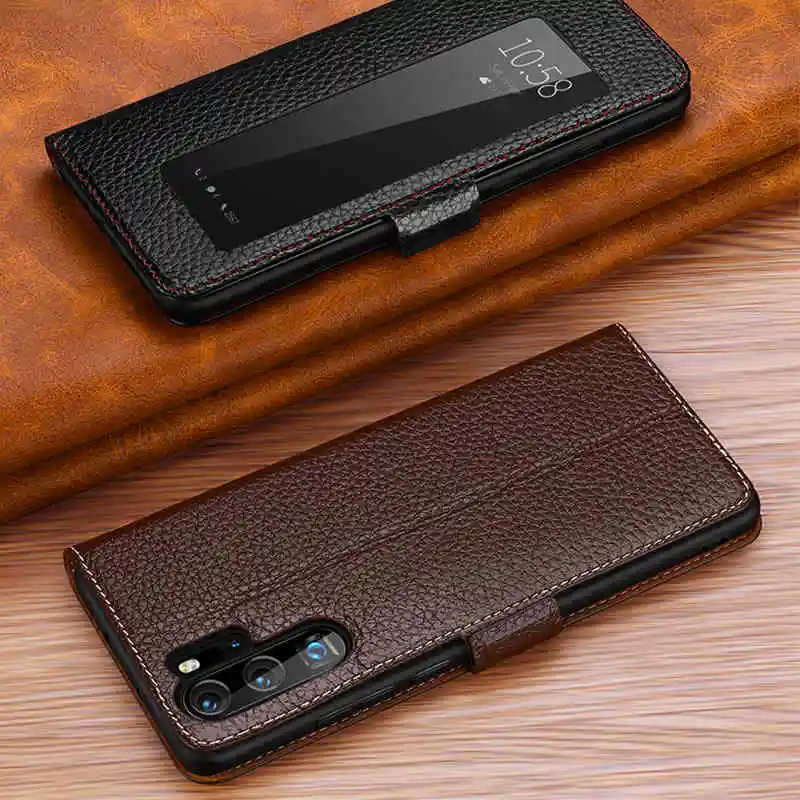 Чехол из натуральной кожи для huawei P30 Pro, чехол, магнитный чехол Etui, чехол для huawei P30 P30Pro, флип-чехол, чехол с окошком