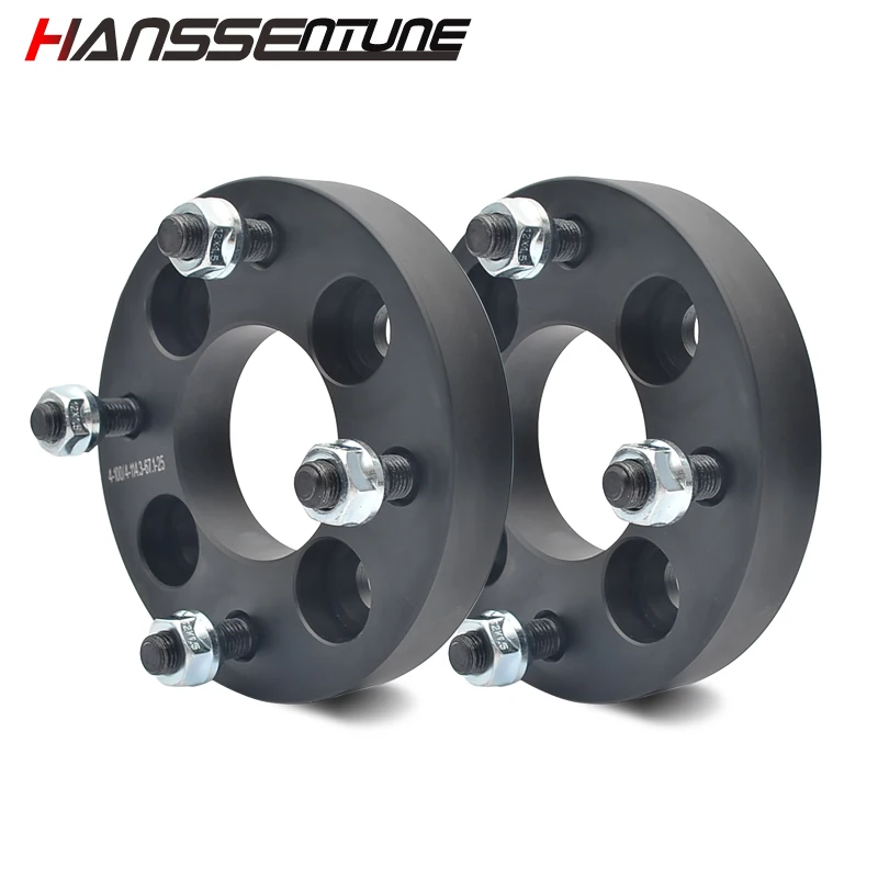 

HANSSENTUNE 4PCS Wheel Spacers Adapters 4x100 to 4x114.3 Forged Aluminum 67.1CB 25mm Black