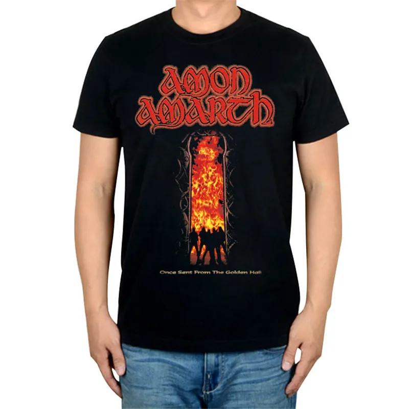 3 styles Harajuku Sweden Amon Amarth Rock band shirt punk heavy metal Viking mma fitness Rocker streetwear | Мужская одежда