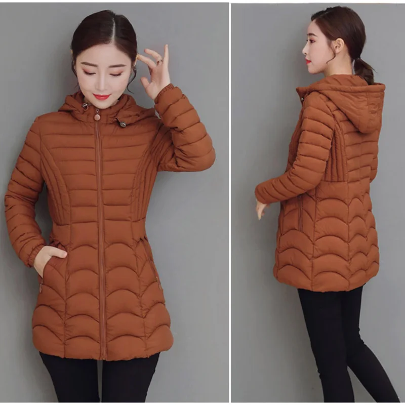 Женская зимняя куртка с капюшоном размеры до 6XL|Женские парки| |