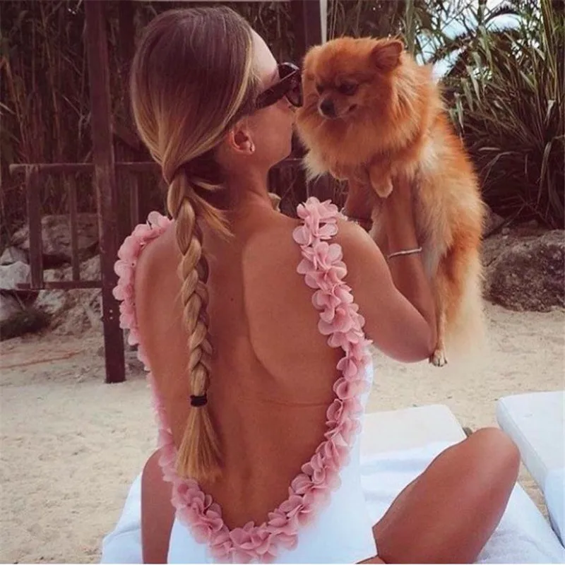 2017 купальник сексуальный чистый цвет росы ремень с бразильский стиль лепесток