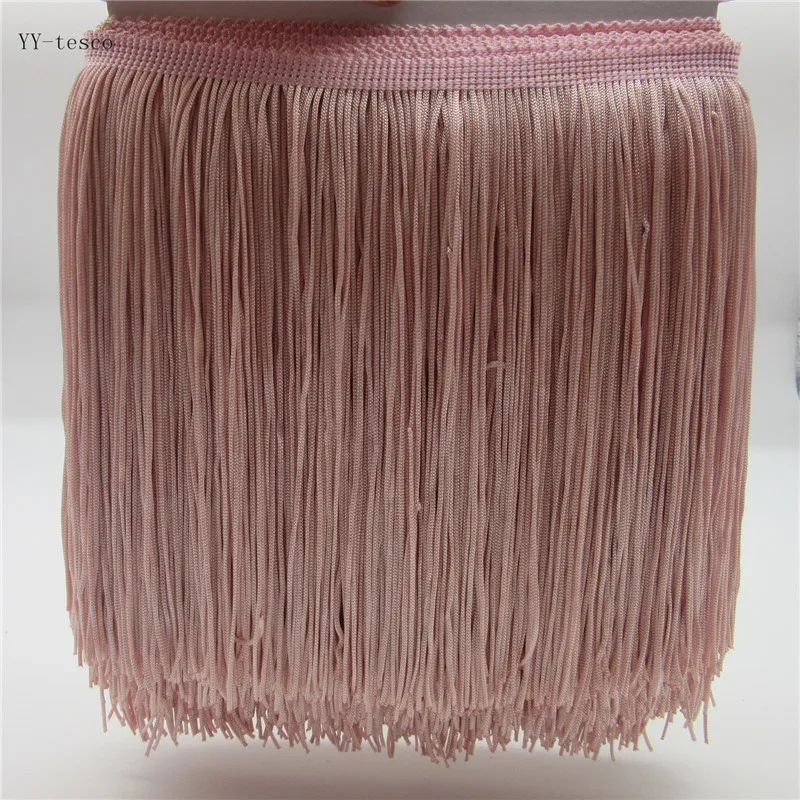 Leather Pink 1 ярдов 20 см длинные кружева бахрома отделка полиэстер кисточкой кожи цвет бахрома Обрезка Diy латинское платье одежда аксессуары кружевная лента - Цвет: Leather Pink