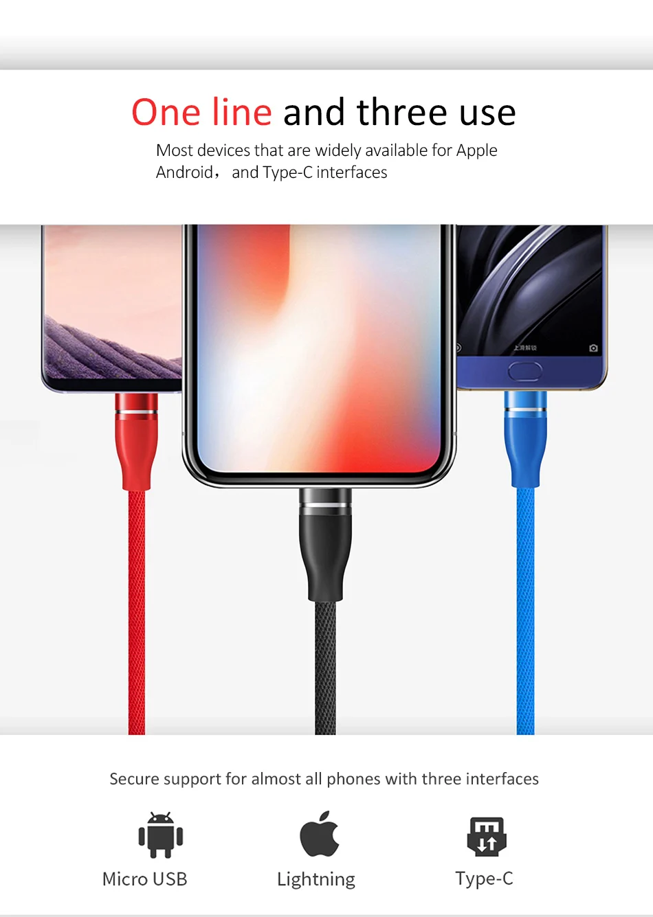 3 в 1 usb кабель для зарядки iPhone X 7 8 6 Plus XS Max XR usb type C кабель для samsung Xiaomi huawei кабель для зарядки 1,2 м