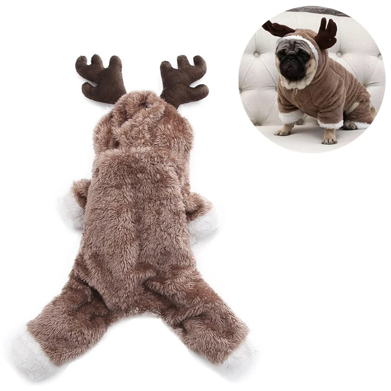 Зимняя флисовая плотная теплая одежда для собак кошек комбинезон пальто куртка