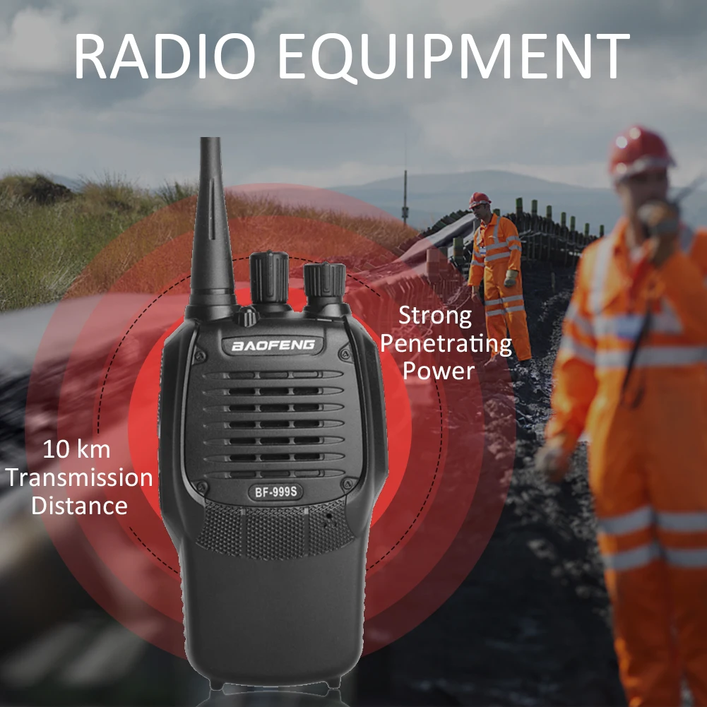 BaoFeng Bf-999s портативная рация 5 Вт 1800 мАч Портативное двухстороннее радио Fm регулируемый цифровой трансивер Питьевая