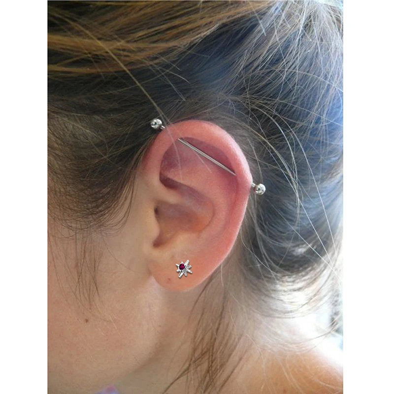 Серьги гвоздики с фианитом 16 г|Украшения для тела| |