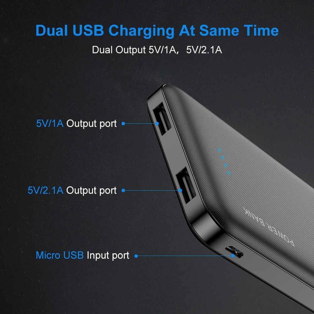 Портативное зарядное устройство FLOVEME 10000мАч USB Type A/ Micro USB|Внешние аккумуляторы| |
