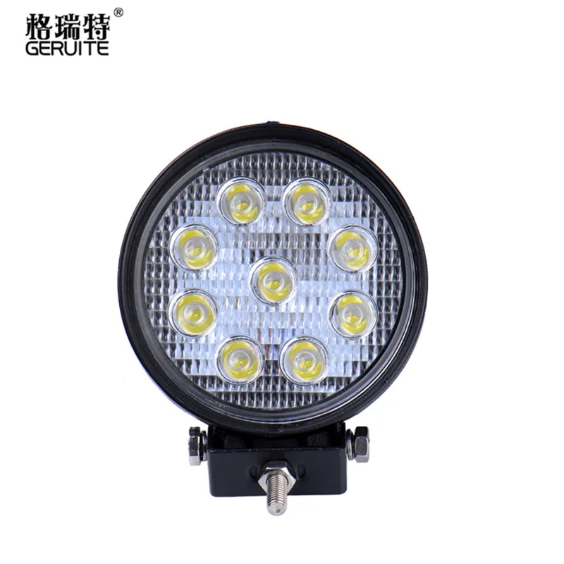 Круглая Светодиодная рабочая лампа 27 Вт для внедорожников лодок автомобилей