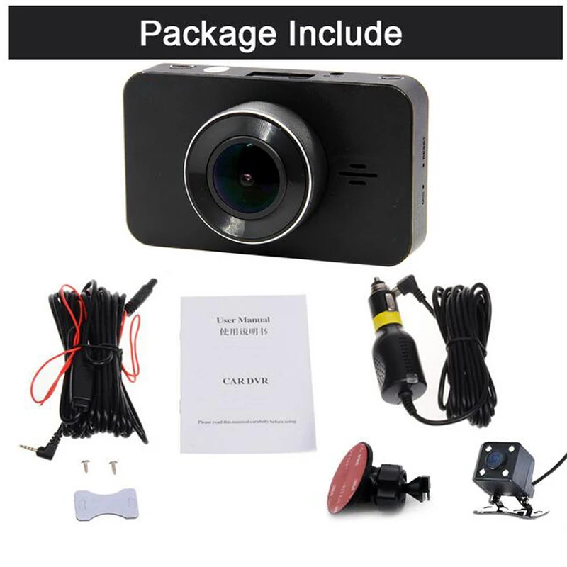 QUIDUX 3 дюймовый Full HD 1296 P Видеорегистраторы для автомобилей ADAS WDR с функцией ночного