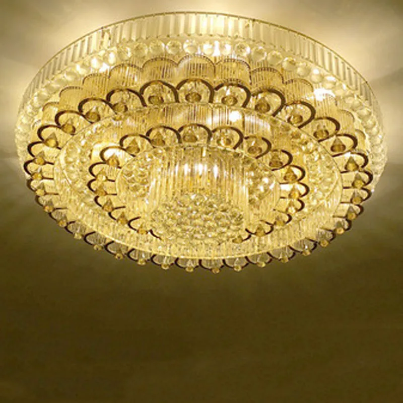Роскошный хрустальный потолочный светильник в европейском стиле круглый для