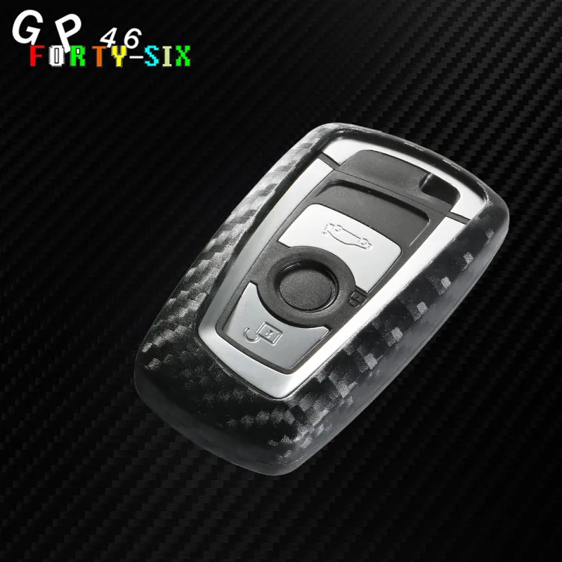 GPFORTYSIX Carbon Fiber Pattern Soft Silicone car key case cover for Bmw 1 3 5 Series X3 X4 F20 F30 F10 e90 e60 fob shell | Автомобили и