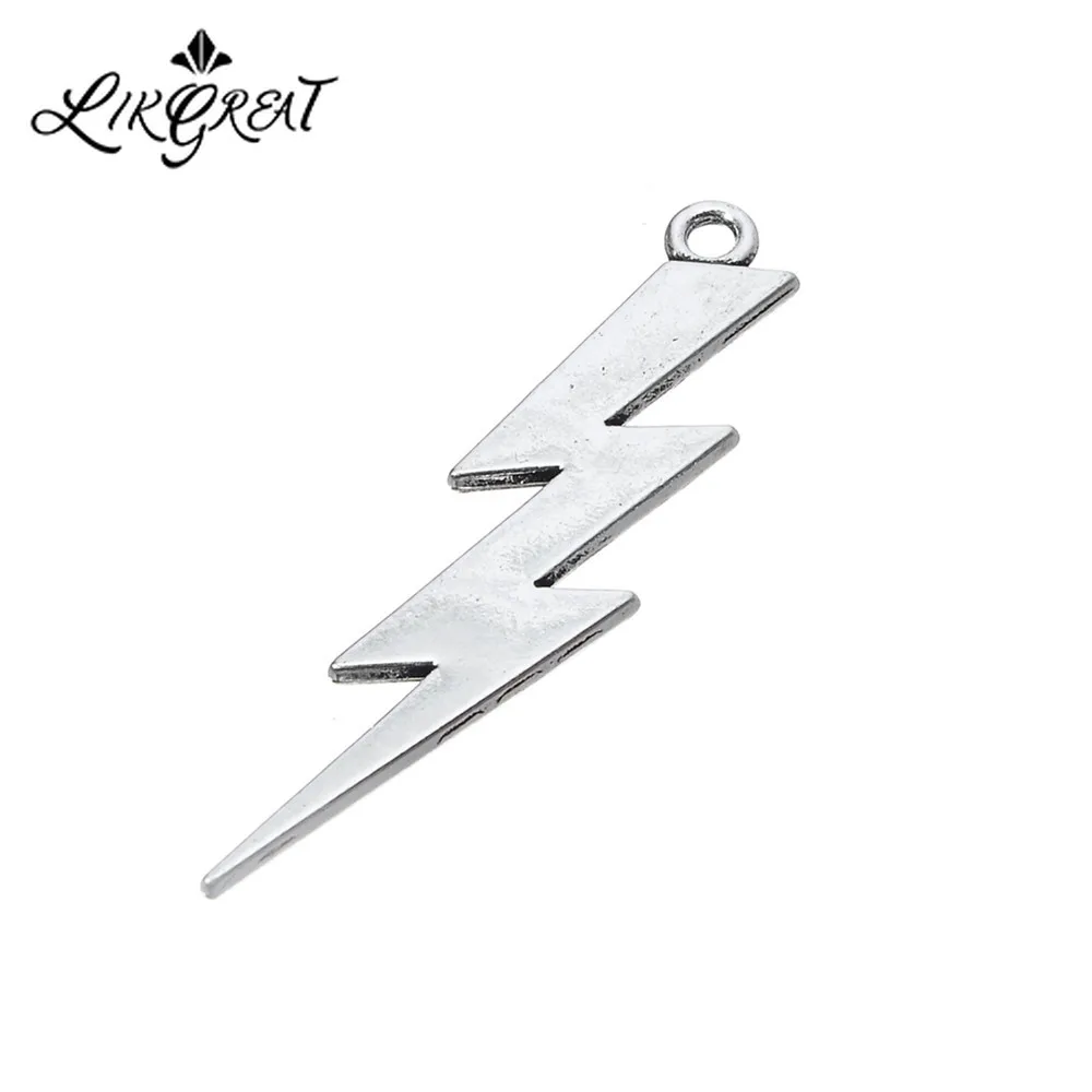 Посеребренная Подвеска LIKGREAT 10 шт./лот под старину подвеска для браслета с молнией