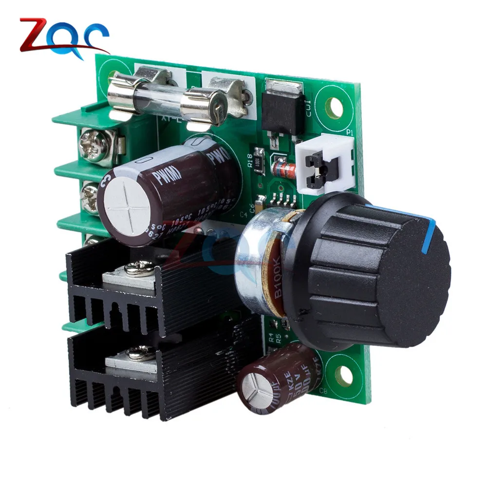12 V-40 V 32V 10A Авто ШИМ тока мотор регулятор скорости вращения регулятора с ручка переключателя вольт регулятор диммер 400 Вт плата Модуль гибкий кабель