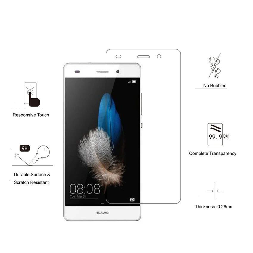 2 шт для huawei P8 Lite 5,0 дюймов Премиум 2.5D 0,26 мм Закаленное стекло протектор экрана для huawei P8 Lite защитное стекло