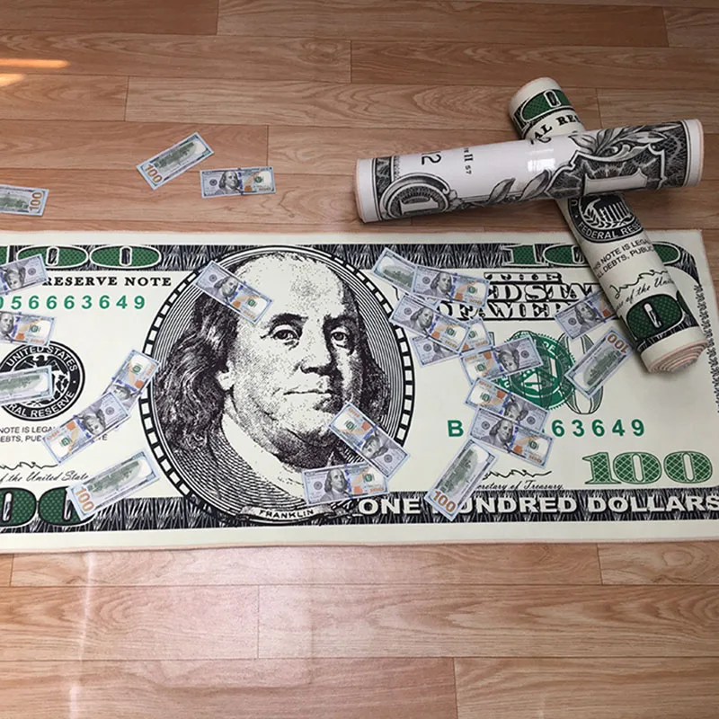 MHAIXM креативный ковер в виде доллара, ковер с принтом доллара,$100, напольный коврик для ванной, кухни, Нескользящие ковры для бега